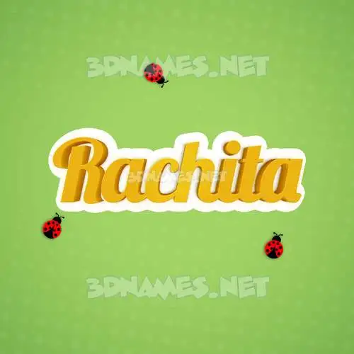 rachita in Ladybugs style - 3D name wallpaper