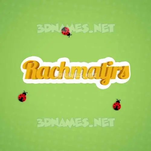 rachmatjrs in Ladybugs style - 3D name wallpaper rachmatjrs in Ladybugs style - 3D name wallpaper