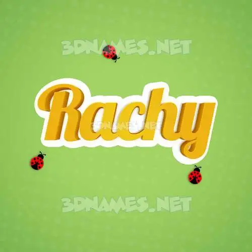 rachy in Ladybugs style - 3D name wallpaper