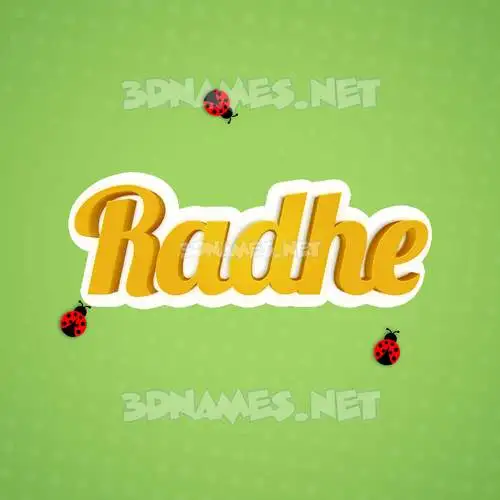 radhe in Ladybugs style - 3D name wallpaper