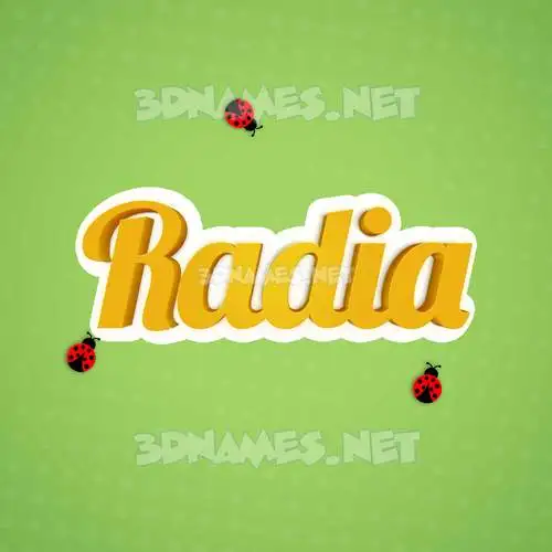 radia in Ladybugs style - 3D name wallpaper