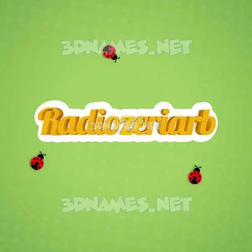radiozeriarb in Ladybugs style - 3D name wallpaper radiozeriarb in Ladybugs style - 3D name wallpaper