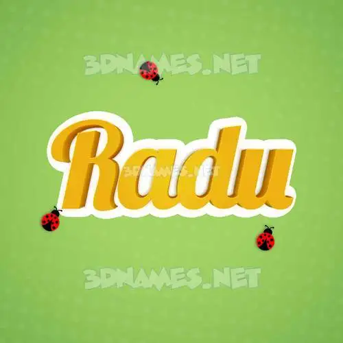 radu in Ladybugs style - 3D name wallpaper