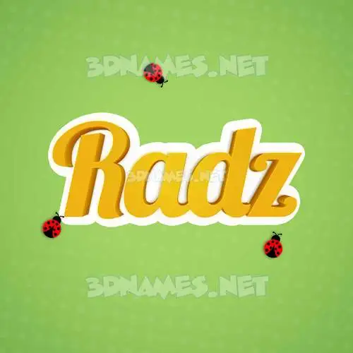 radz in Ladybugs style - 3D name wallpaper radz in Ladybugs style - 3D name wallpaper