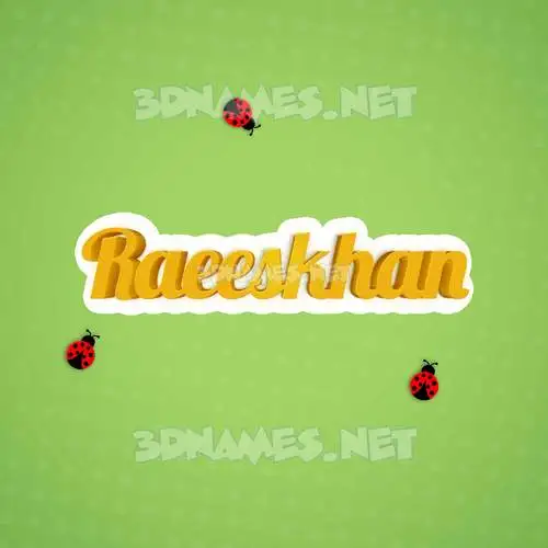 raeeskhan in Ladybugs style - 3D name wallpaper raeeskhan in Ladybugs style - 3D name wallpaper