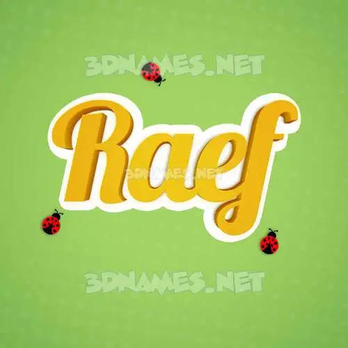 raef in Ladybugs style - 3D name wallpaper raef in Ladybugs style - 3D name wallpaper
