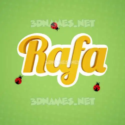 rafa in Ladybugs style - 3D name wallpaper