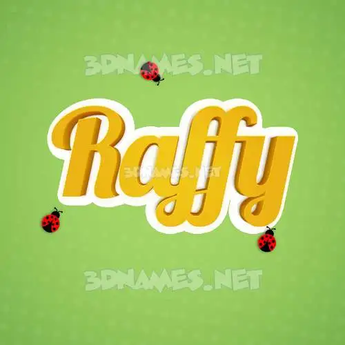 raffy in Ladybugs style - 3D name wallpaper raffy in Ladybugs style - 3D name wallpaper
