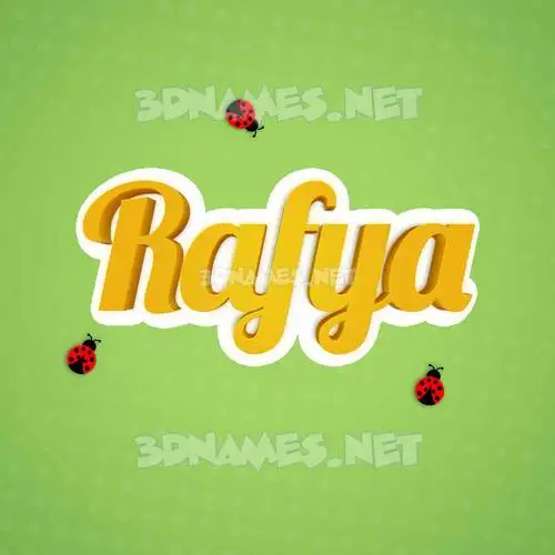 rafya in Ladybugs style - 3D name wallpaper