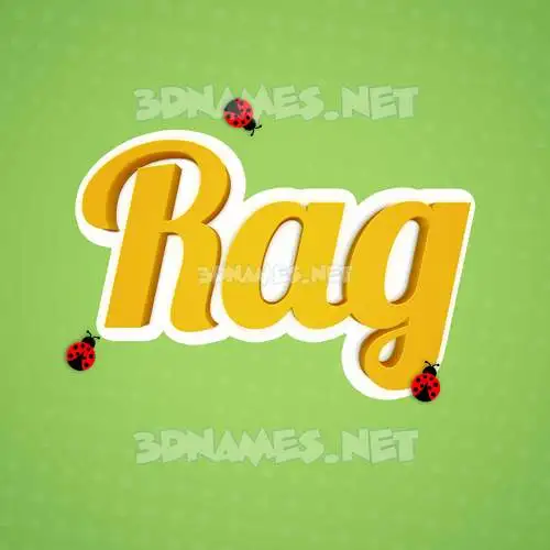 rag in Ladybugs style - 3D name wallpaper rag in Ladybugs style - 3D name wallpaper