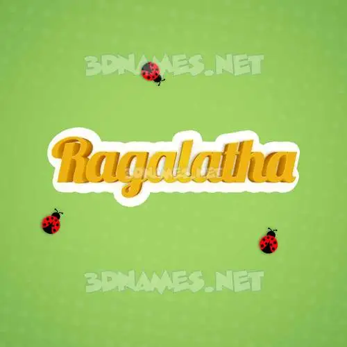 ragalatha in Ladybugs style - 3D name wallpaper