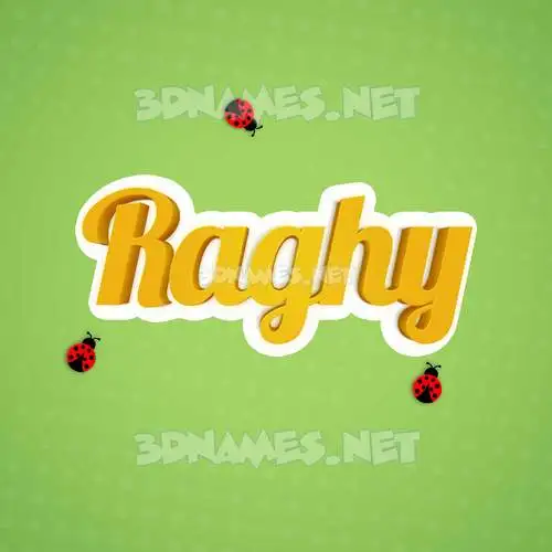 raghy in Ladybugs style - 3D name wallpaper raghy in Ladybugs style - 3D name wallpaper