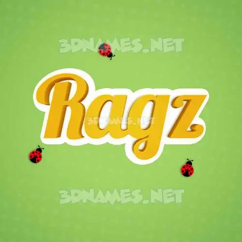 ragz in Ladybugs style - 3D name wallpaper ragz in Ladybugs style - 3D name wallpaper