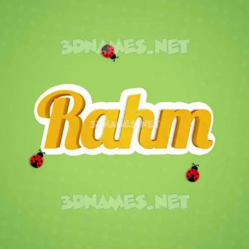 rahm in Ladybugs style - 3D name wallpaper