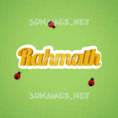 rahmath in Ladybugs style - 3D name wallpaper