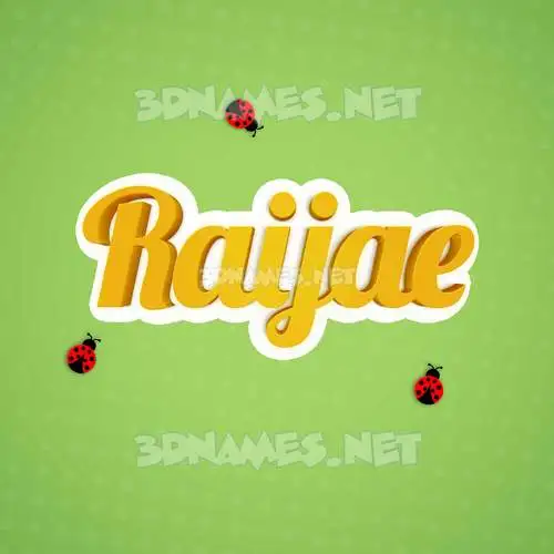 raijae in Ladybugs style - 3D name wallpaper raijae in Ladybugs style - 3D name wallpaper