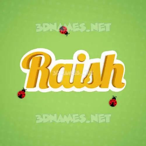 raish in Ladybugs style - 3D name wallpaper raish in Ladybugs style - 3D name wallpaper