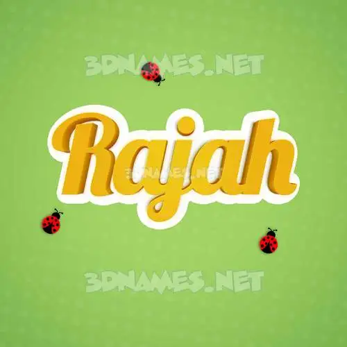 rajah in Ladybugs style - 3D name wallpaper