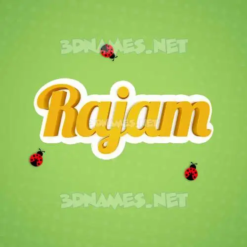 rajam in Ladybugs style - 3D name wallpaper