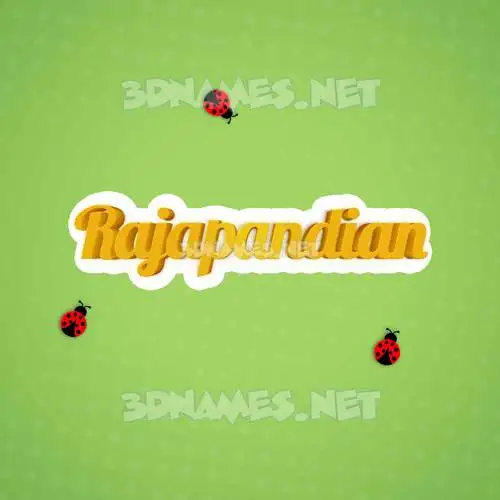 rajapandian in Ladybugs style - 3D name wallpaper