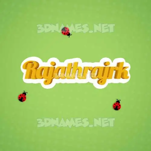 rajathrajrk in Ladybugs style - 3D name wallpaper