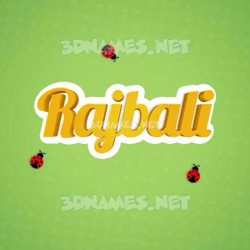rajbali in Ladybugs style - 3D name wallpaper