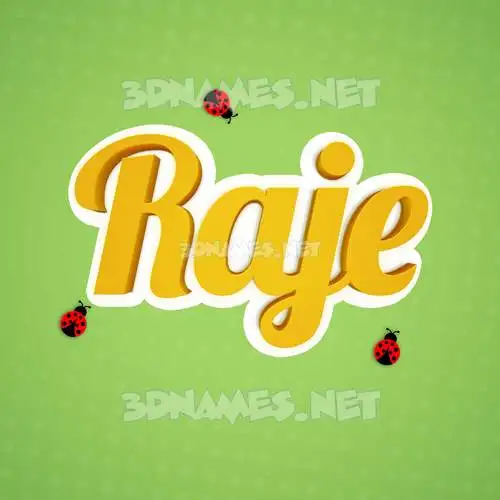 raje in Ladybugs style - 3D name wallpaper raje in Ladybugs style - 3D name wallpaper