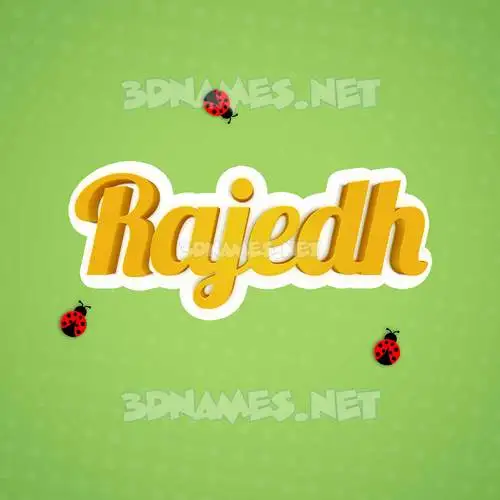 rajedh in Ladybugs style - 3D name wallpaper