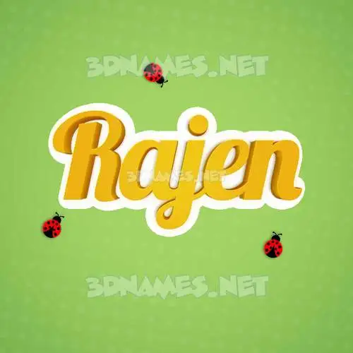 rajen in Ladybugs style - 3D name wallpaper