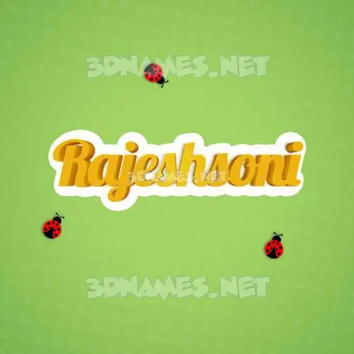 rajeshsoni in Ladybugs style - 3D name wallpaper rajeshsoni in Ladybugs style - 3D name wallpaper