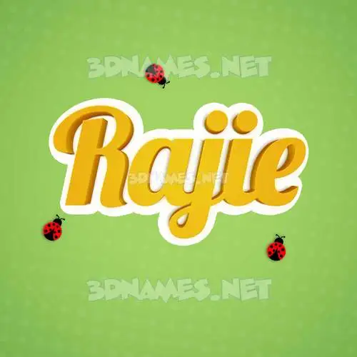 rajie in Ladybugs style - 3D name wallpaper