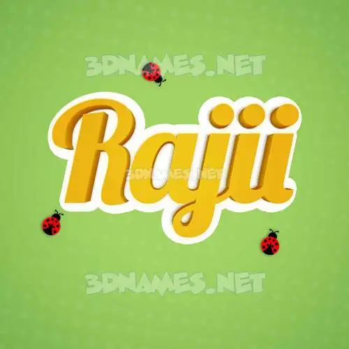 rajii in Ladybugs style - 3D name wallpaper
