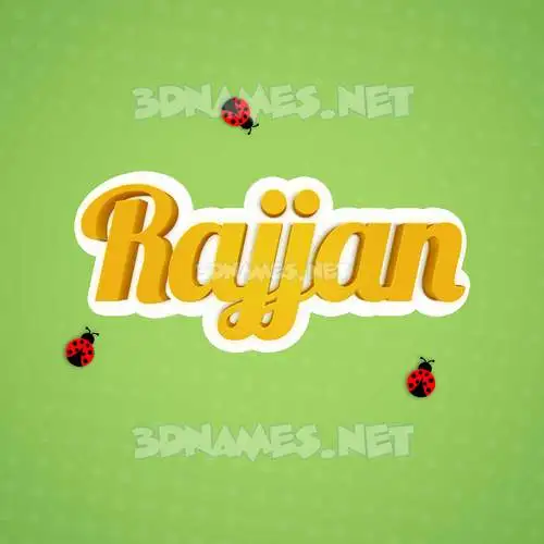 rajjan in Ladybugs style - 3D name wallpaper