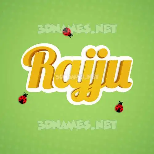 rajju in Ladybugs style - 3D name wallpaper rajju in Ladybugs style - 3D name wallpaper