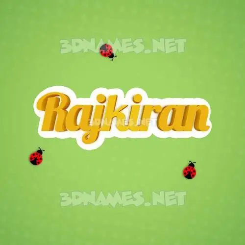 rajkiran in Ladybugs style - 3D name wallpaper rajkiran in Ladybugs style - 3D name wallpaper