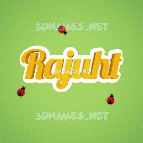 rajuht in Ladybugs style - 3D name wallpaper