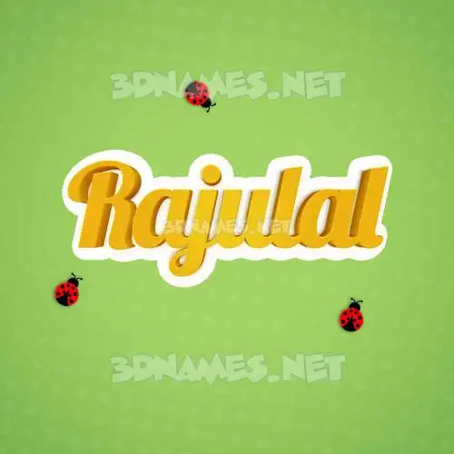 rajulal in Ladybugs style - 3D name wallpaper
