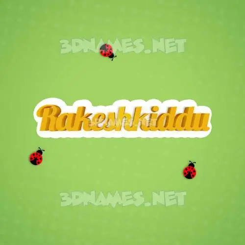 rakeshkiddu in Ladybugs style - 3D name wallpaper rakeshkiddu in Ladybugs style - 3D name wallpaper