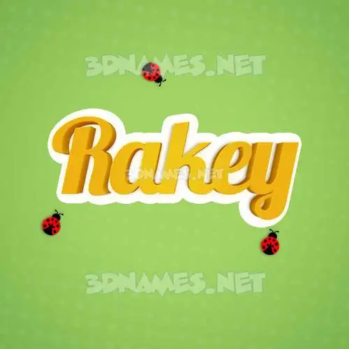 rakey in Ladybugs style - 3D name wallpaper rakey in Ladybugs style - 3D name wallpaper