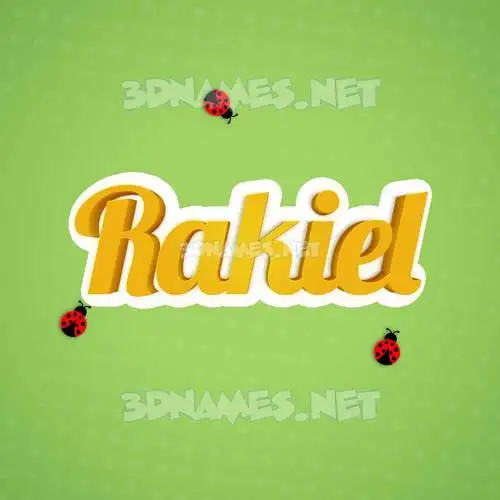 rakiel in Ladybugs style - 3D name wallpaper