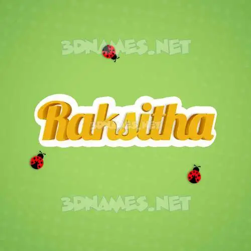raksitha in Ladybugs style - 3D name wallpaper raksitha in Ladybugs style - 3D name wallpaper
