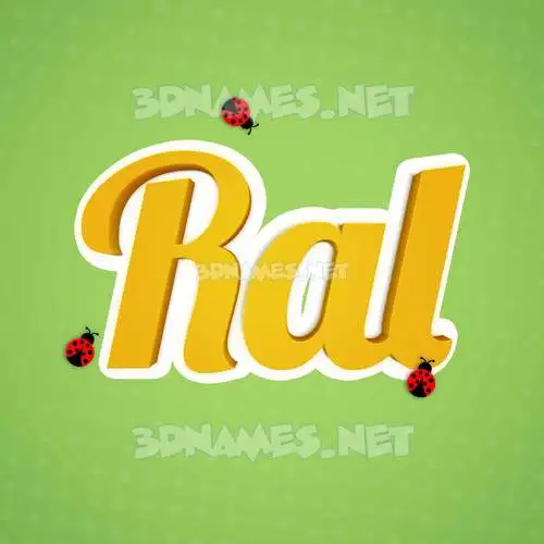 ral in Ladybugs style - 3D name wallpaper ral in Ladybugs style - 3D name wallpaper