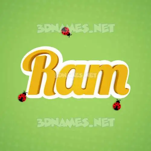 ram in Ladybugs style - 3D name wallpaper ram in Ladybugs style - 3D name wallpaper
