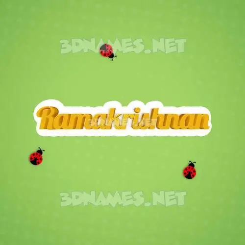 ramakrishnan in Ladybugs style - 3D name wallpaper ramakrishnan in Ladybugs style - 3D name wallpaper