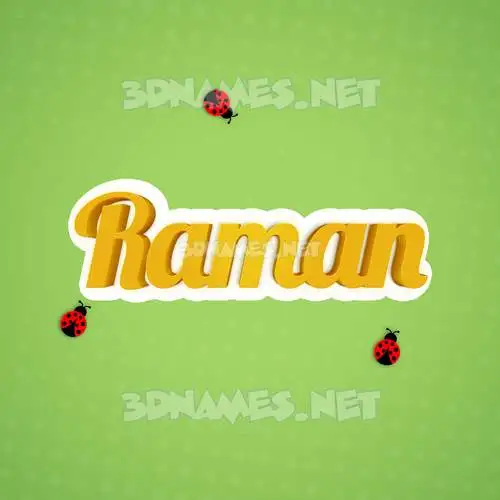 raman in Ladybugs style - 3D name wallpaper raman in Ladybugs style - 3D name wallpaper