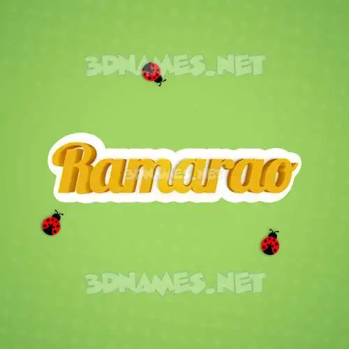 ramarao in Ladybugs style - 3D name wallpaper ramarao in Ladybugs style - 3D name wallpaper