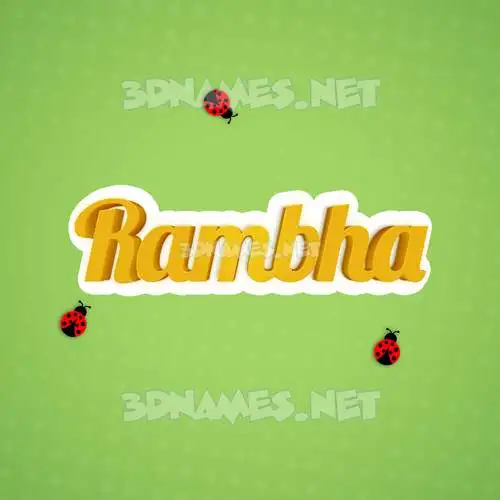 rambha in Ladybugs style - 3D name wallpaper rambha in Ladybugs style - 3D name wallpaper