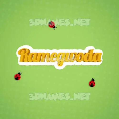 ramegwoda in Ladybugs style - 3D name wallpaper