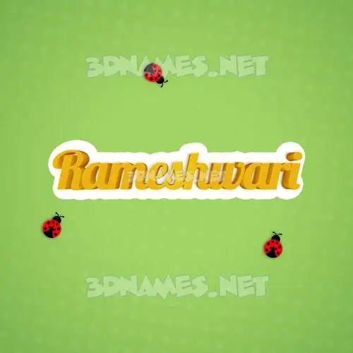 rameshwari in Ladybugs style - 3D name wallpaper