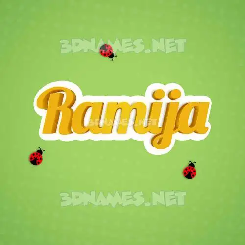 ramija in Ladybugs style - 3D name wallpaper